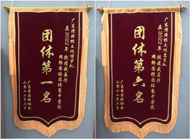 2022年“抗疫我再行”網(wǎng)絡(luò)圍棋團(tuán)體賽第一名及第六名